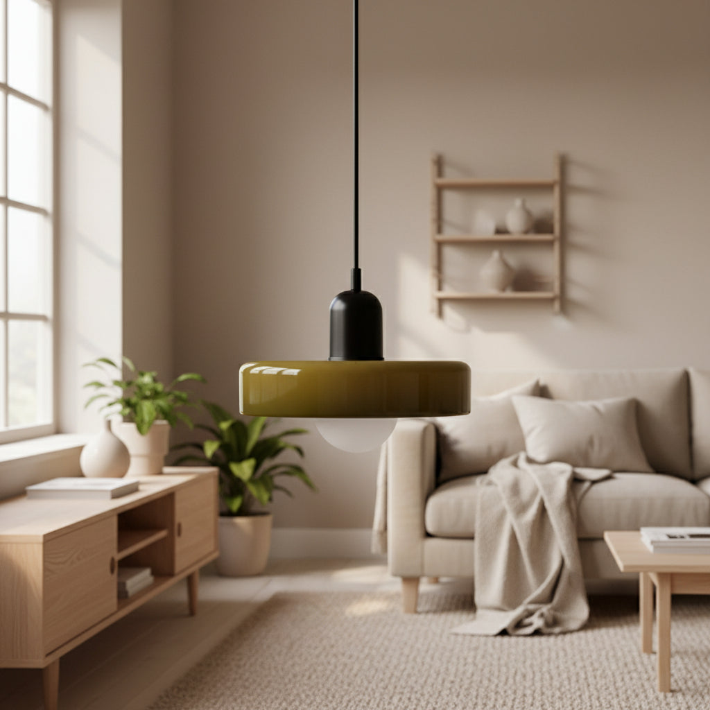 Colourful Pendant Lamp in Bauhaus Style - StiloGlas