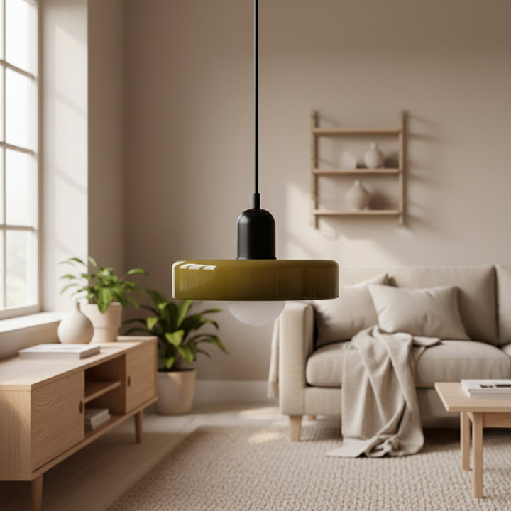 Colourful Pendant Lamp in Bauhaus Style - StiloGlas